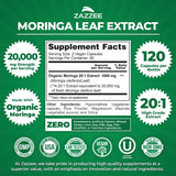 Zazzee Moringa capsules vegan 120 pour routine saine.