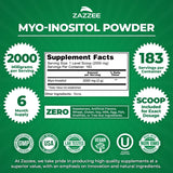 Cuillère-dose Zazzee Myo-Inositol pour dosage exact à chaque utilisation.