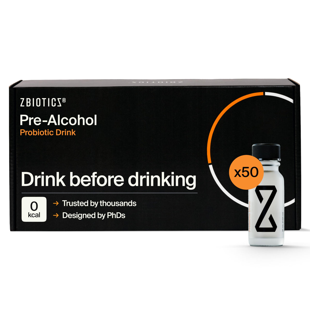 Bouteille ZBiotics pré-alcool, pour des soirées plus confortables.