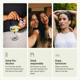 ZBiotics utilisation avant boisson, pratique pour les repas entre amis.