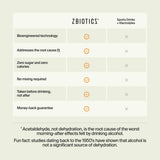 Utilisation avant de boire : versez ZBiotics puis buvez responsablement.