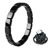 ZCVFA Hemys bracelet hématite en perles noir, concentration et calme.