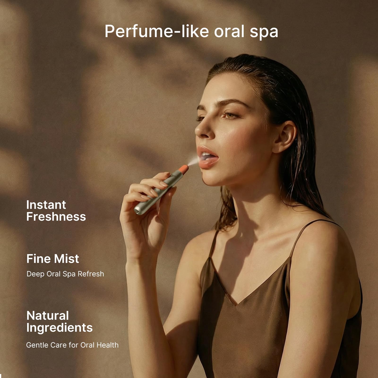 ZDEER spray buccal avec indicateur LED et recharge rapide.
