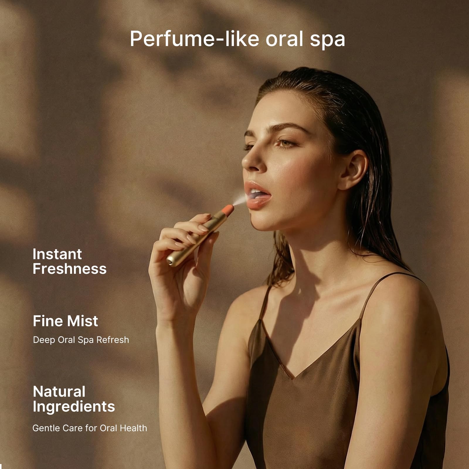 ZDEER Spray Oral Électrique avec bouteille de 5 ml, rechargeable et portable.