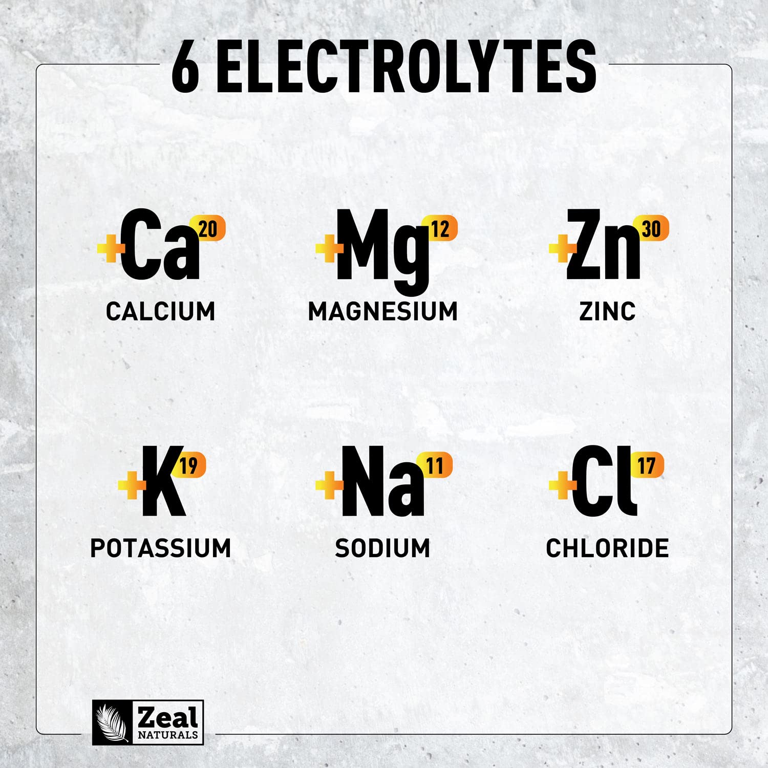 Zeal Electrolyte-bcaas-ingredients, contient des BCAAs et des électrolytes pour la récupération.