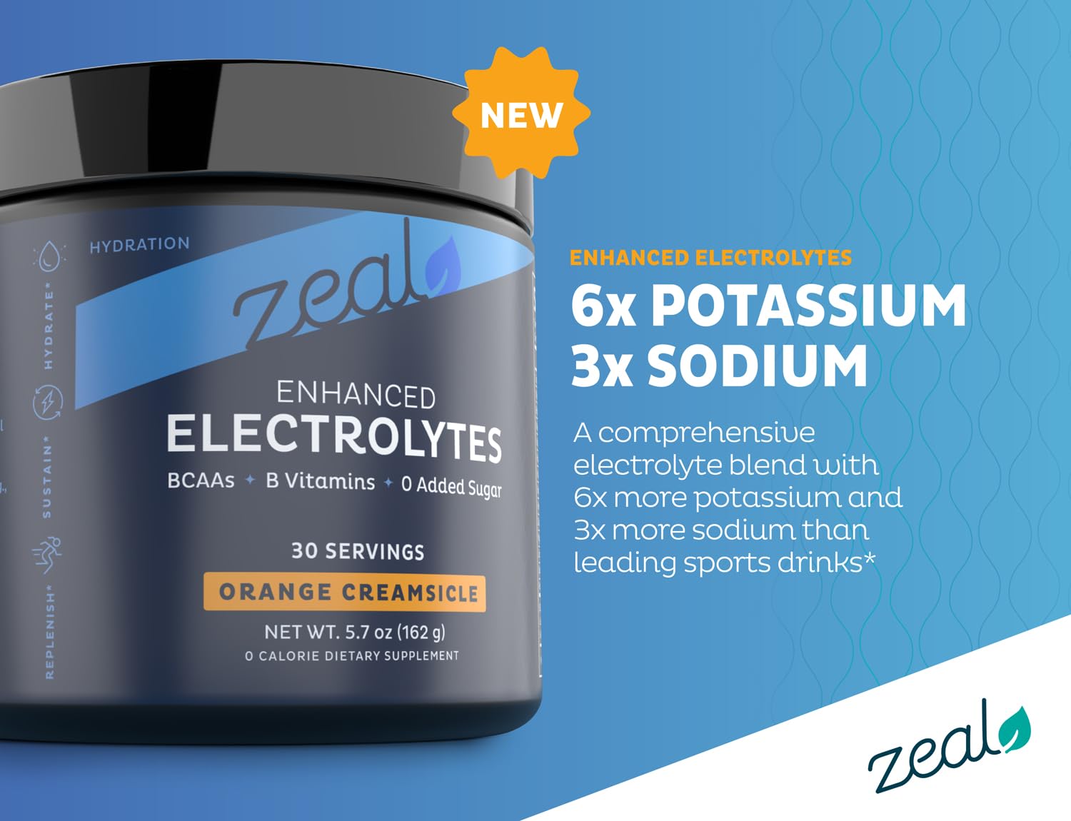 Zeal Poudre électrolytes avec doseur intégré pour préparation rapide