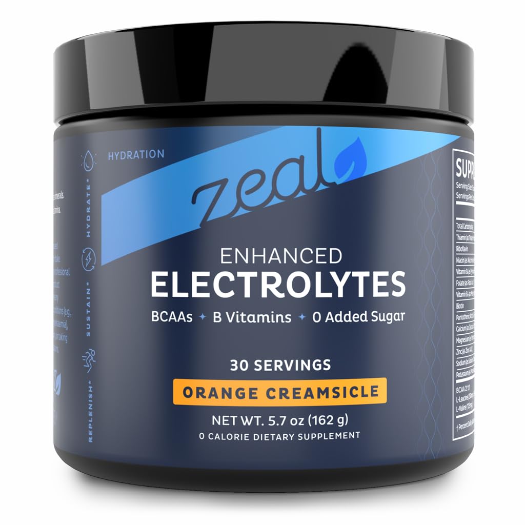 Zeal Poudre électrolytes emballage prêt à l’emploi pour hydratation durable