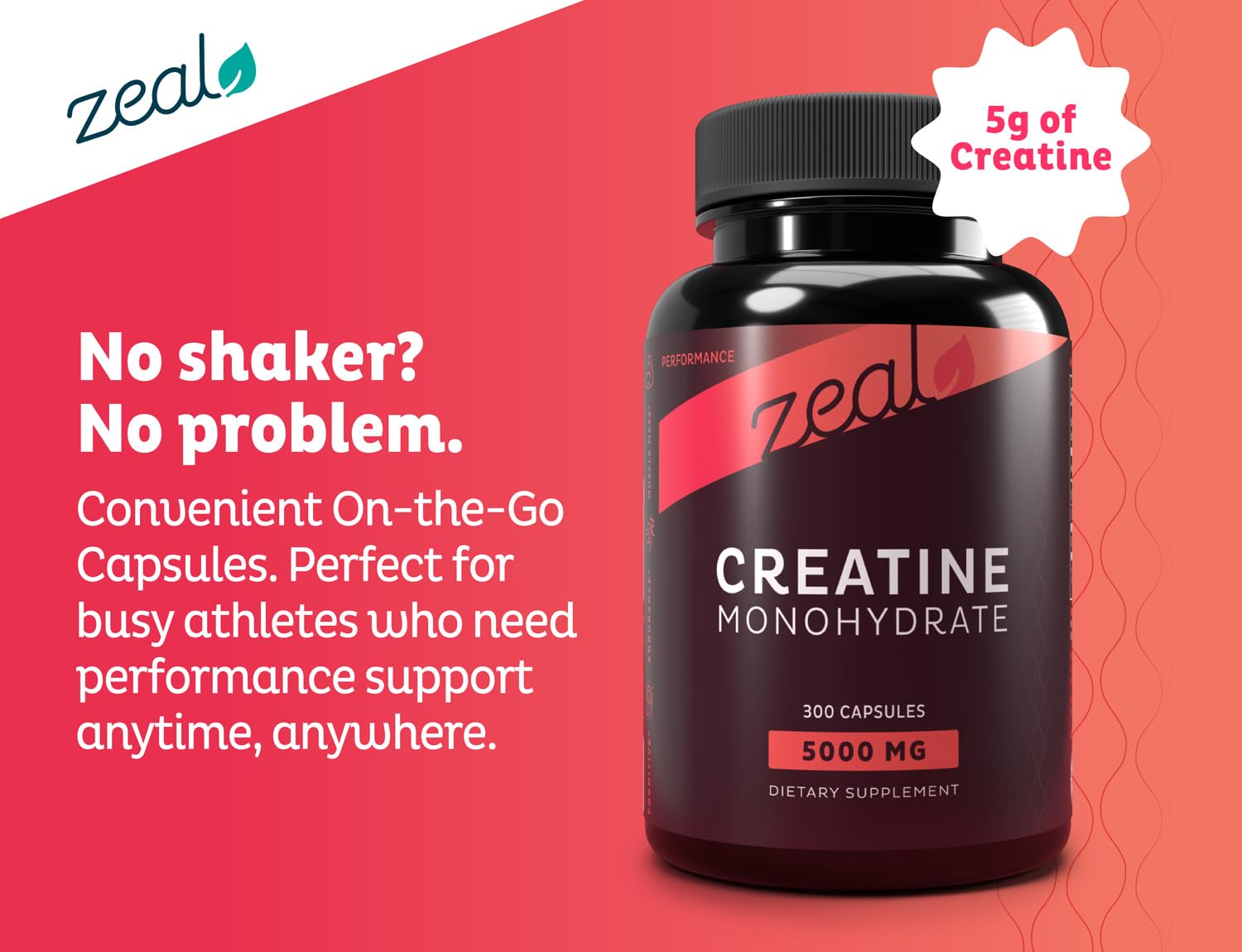 Zeal Naturals Creatine Monohydrate: poudre non aromatisée, pratique pour mélanges