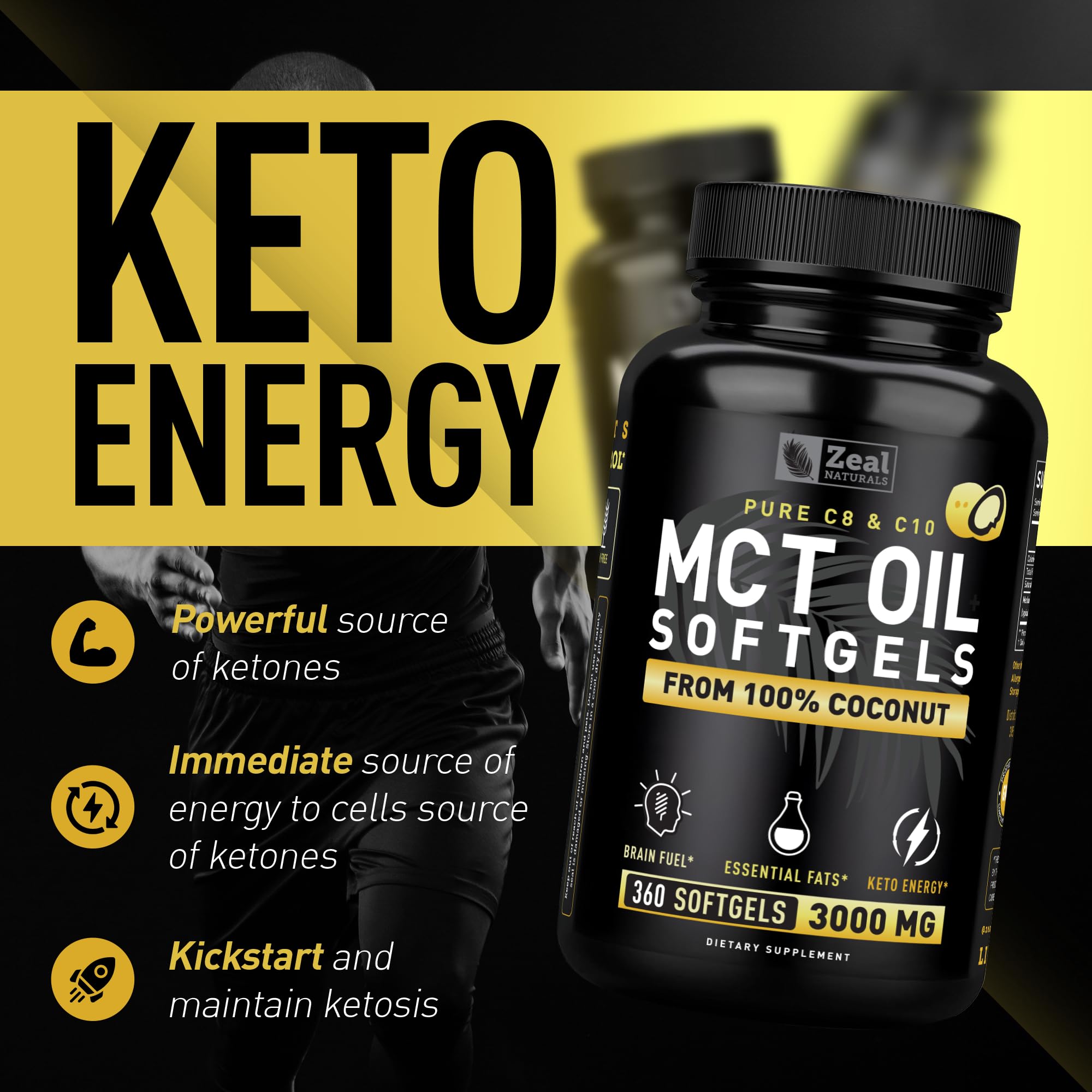 Zeal Naturals MCT énergie – soutien mental et vitalité tout au long de la journée.