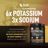 Ingrédients BCAA et vitamines inclus dans Zeal pour l'endurance.