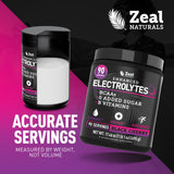 Zeal Électrolyte Poudre flacon pratique: hydratation continue pendant les séances.