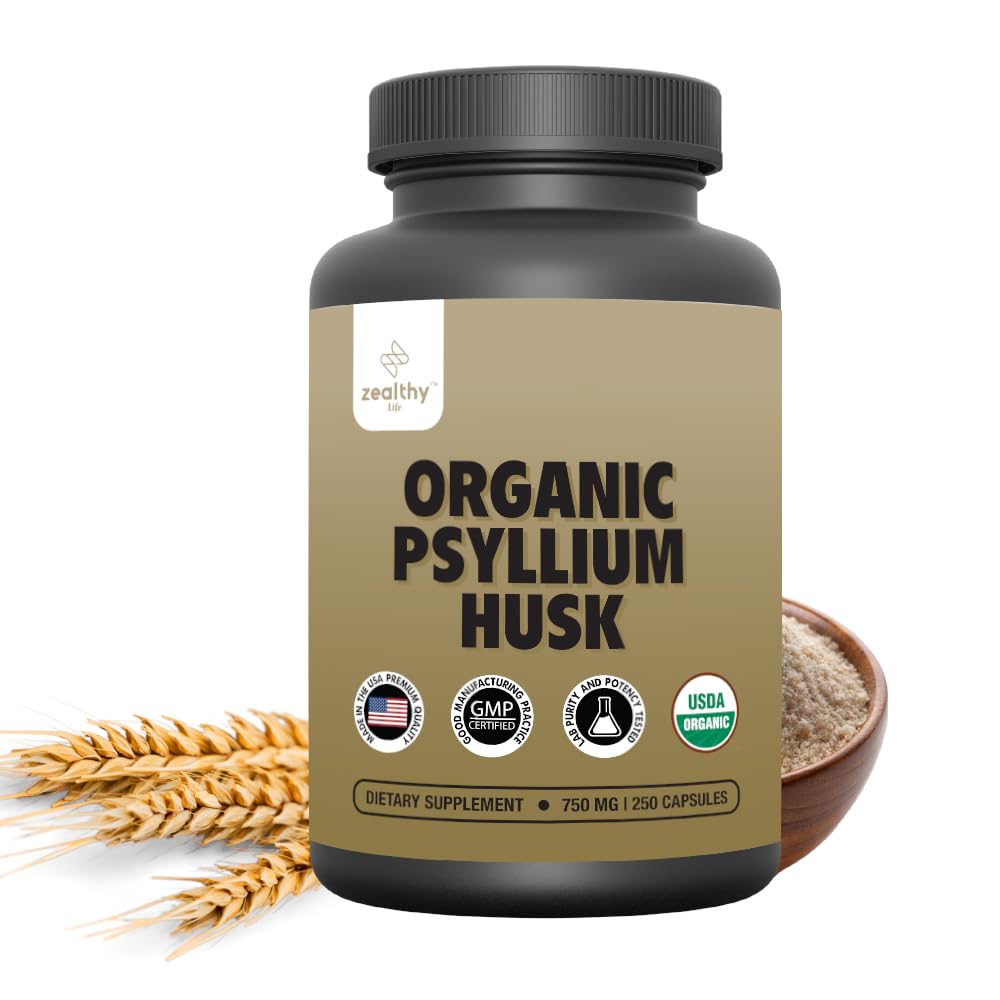 Zealthy Life – emballage capsules psyllium 750 mg, pratique et facile à ranger