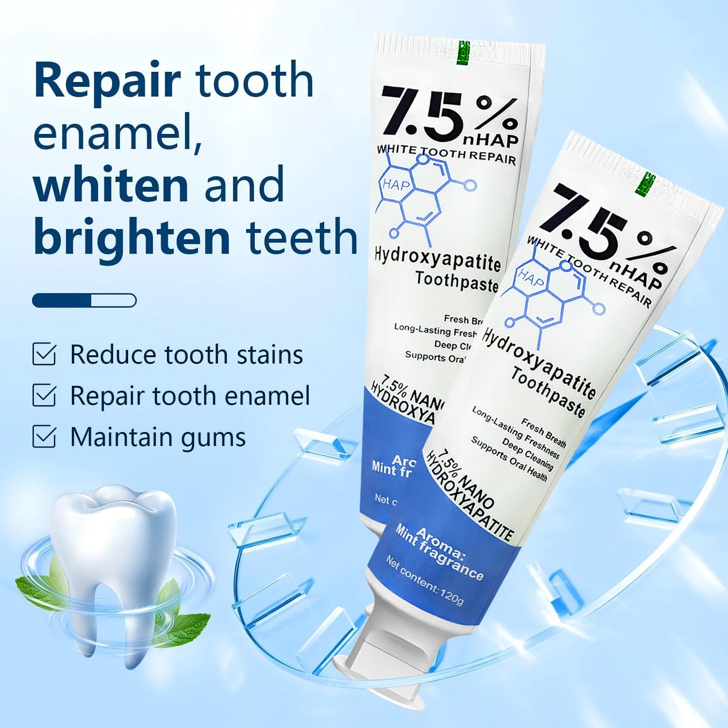 Texture cremeuse du dentifrice Zeamyhy prête pour le brossage.