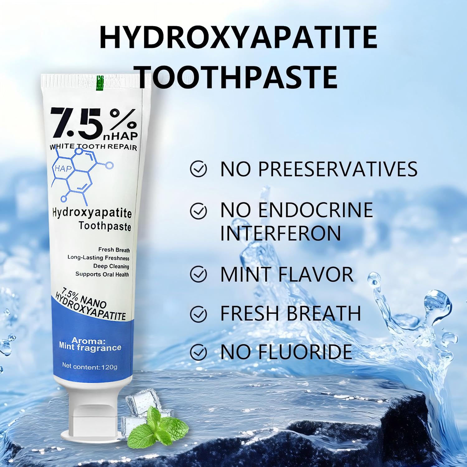 Utilisation quotidienne du dentifrice Zeamyhy pour une bouche fraîche.