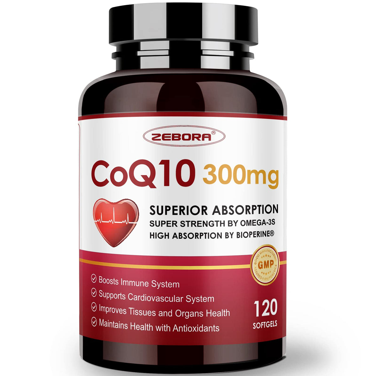Boîte Zebora CoQ10, présentation claire pour prise quotidienne
