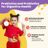 Étiquette Zebora indiquant prébiotique Acacia Senegal, soutien digestif potentiel.