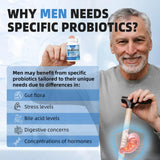 ZEBORA Probiotiques pour hommes: format sans réfrigération pratique pour le sac de sport.