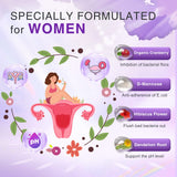 ZEBORA Probiotiques vaginaux-d-mannose-canneberge équilibre intime et santé urinaire.