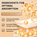 ZEBORA Ubiquinol CoQ10 – Produit GMP, sans OGM, gluten ni soja