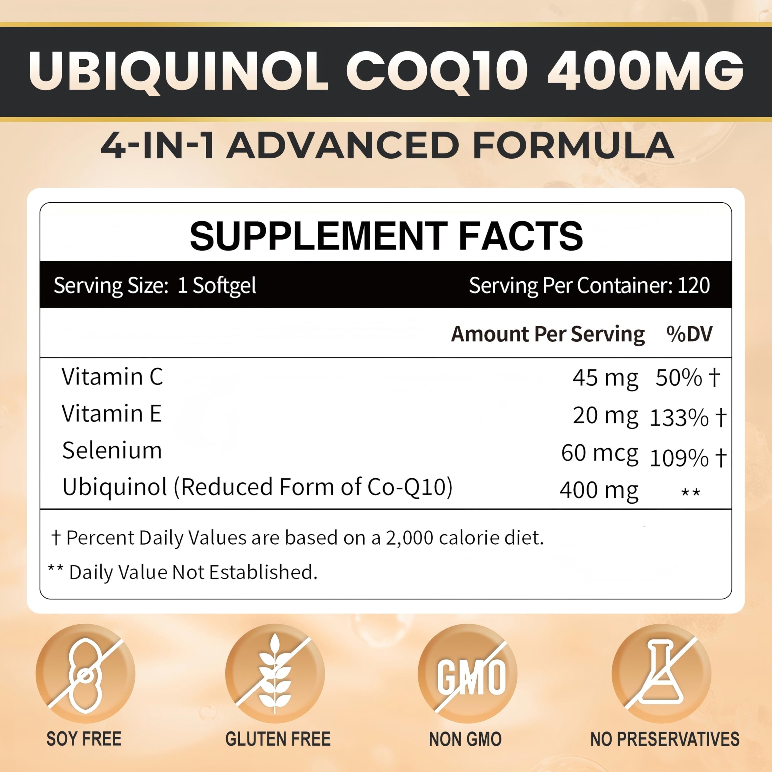 ZEBORA Ubiquinol CoQ10 – Gélules molles faciles à prendre