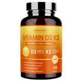 Bouteille Zebora vitamine D3+K2 5000 UI prête à l'emploi.