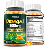 ZEGBALP Omega-3 Gummies bouteille: source végane sans poisson et soutien quotidien