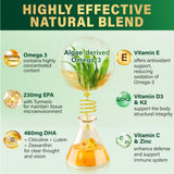 ZEGBALP Omega-3 Gummies etiquette: emballage clair et informatif sur le produit