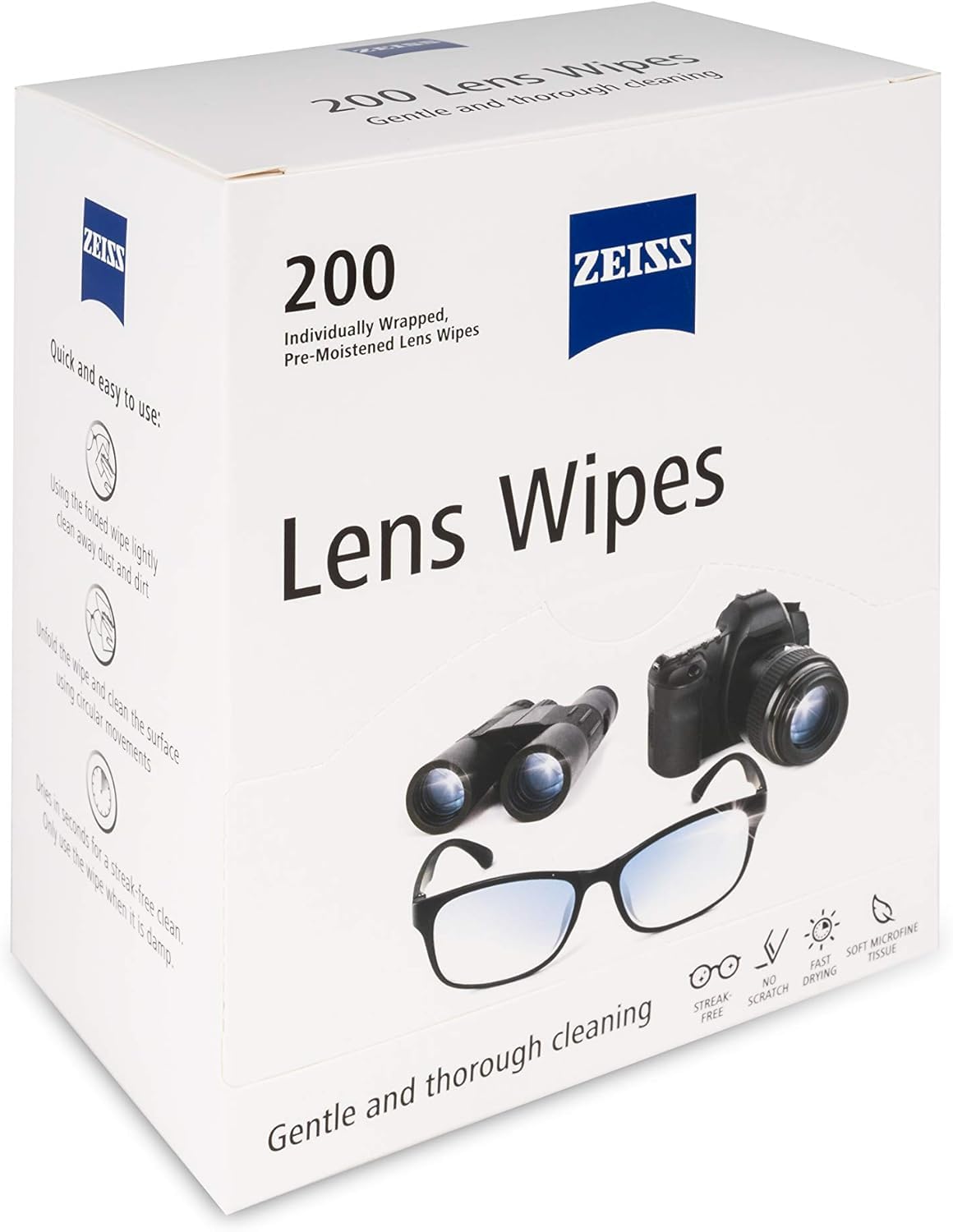 ZEISS lingettes anti-reflets douces adaptées aux lunettes