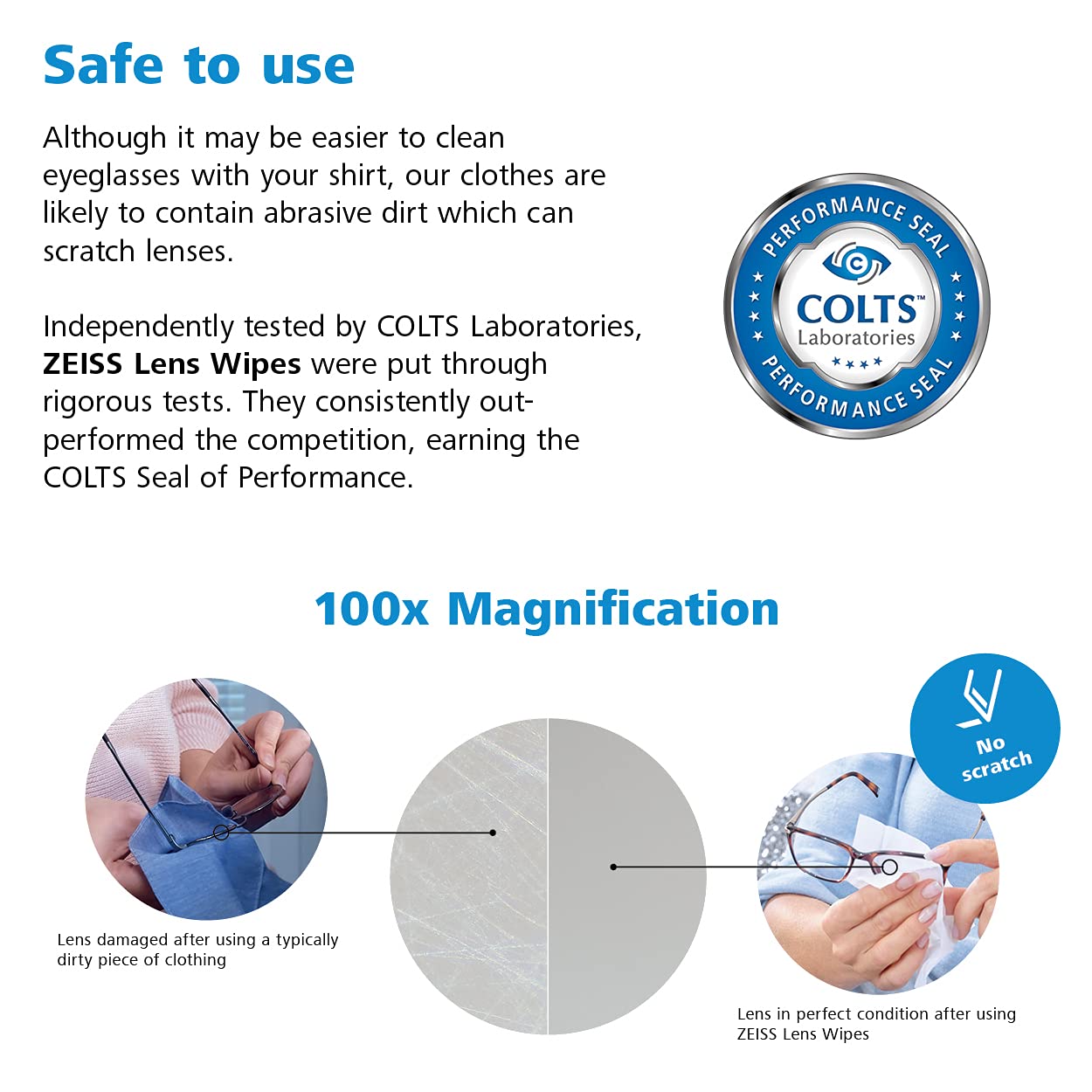 LINGETTES ZEISS nettoyage jumelles et microscopes, pratique en déplacement