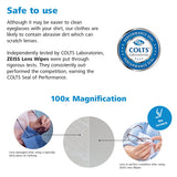 LINGETTES ZEISS nettoyage jumelles et microscopes, pratique en déplacement