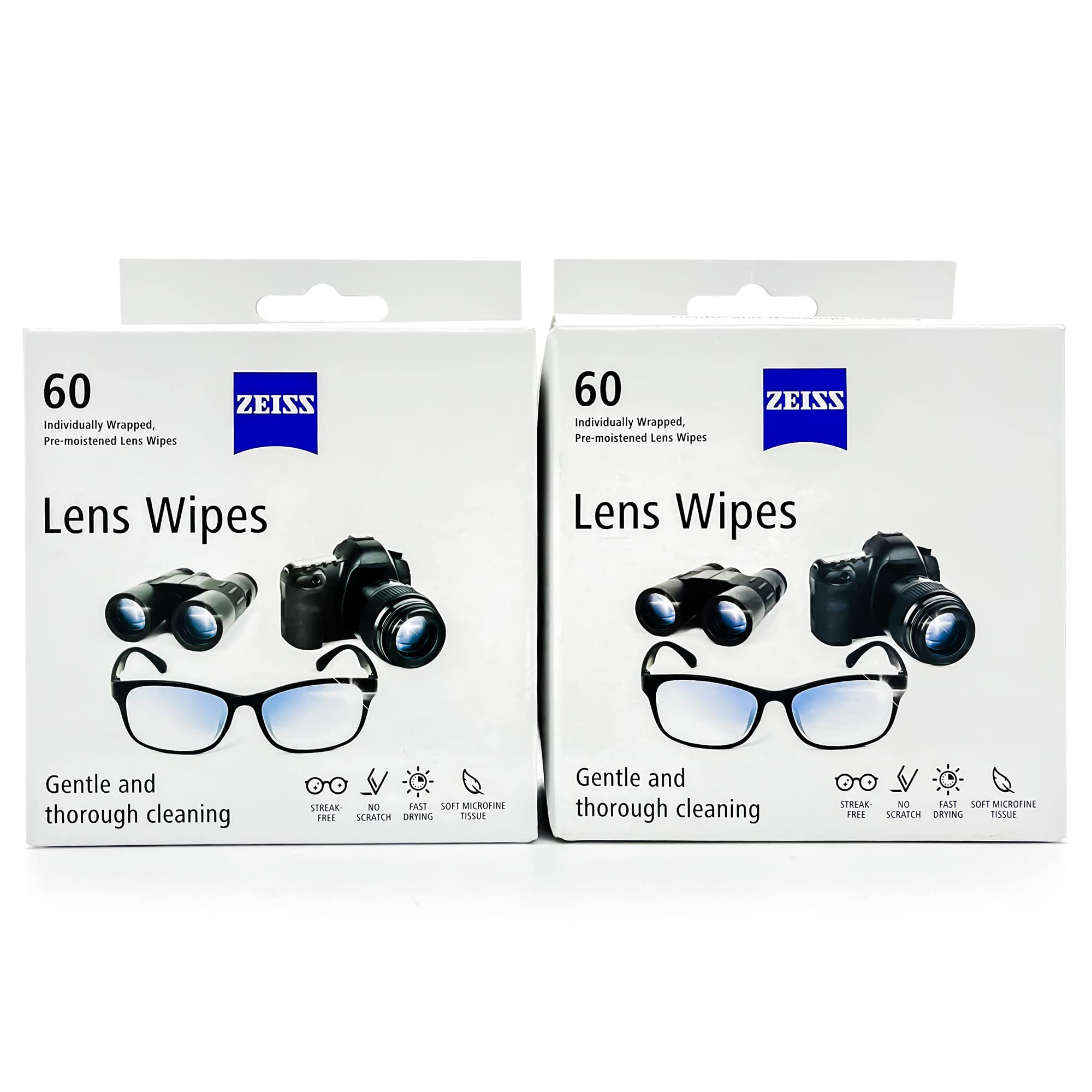 lingettes zeiss nettoyage lentilles pack 120, pratique et efficace en déplacement