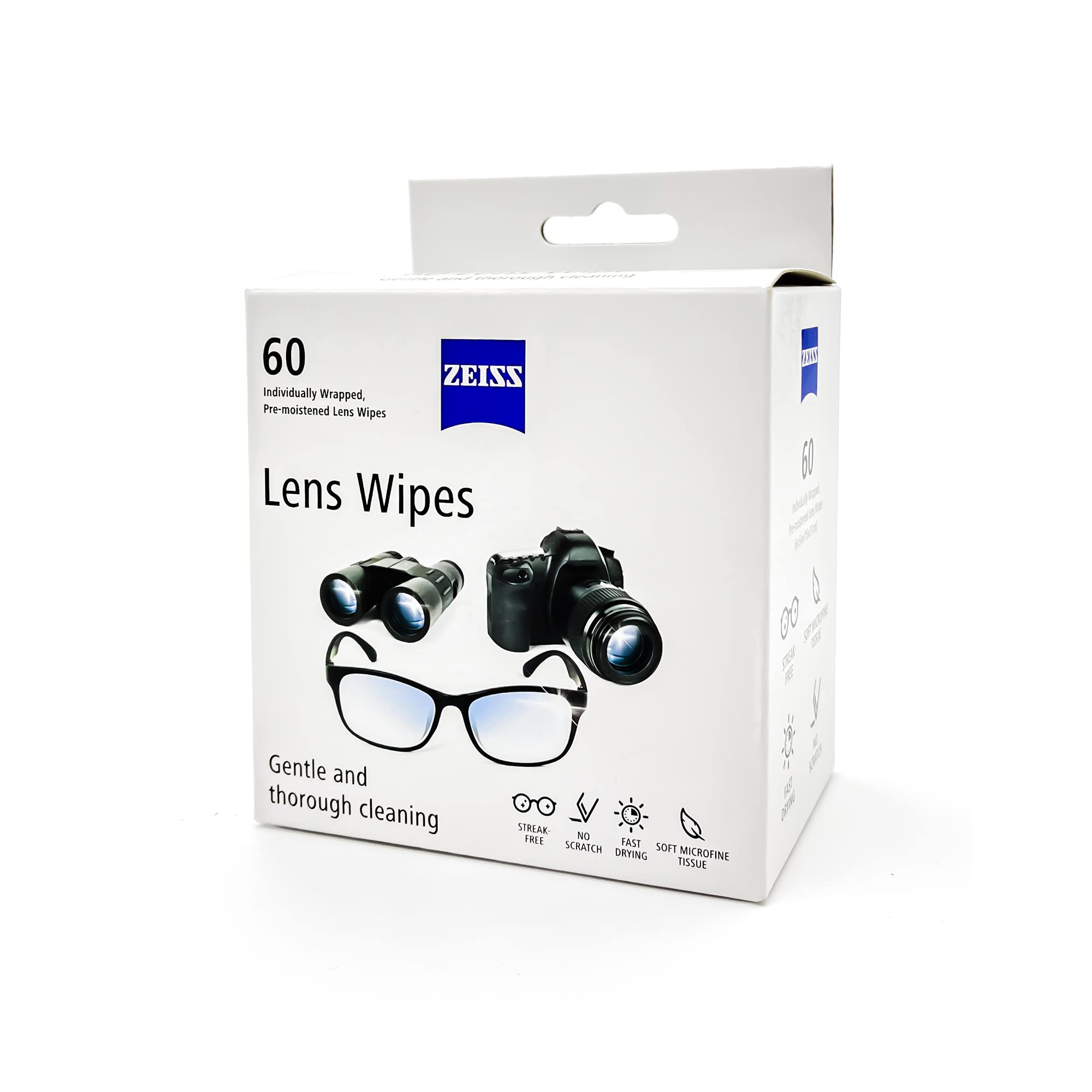 lingettes zeiss nettoyage verres lunettes, utilisation facile en déplacement