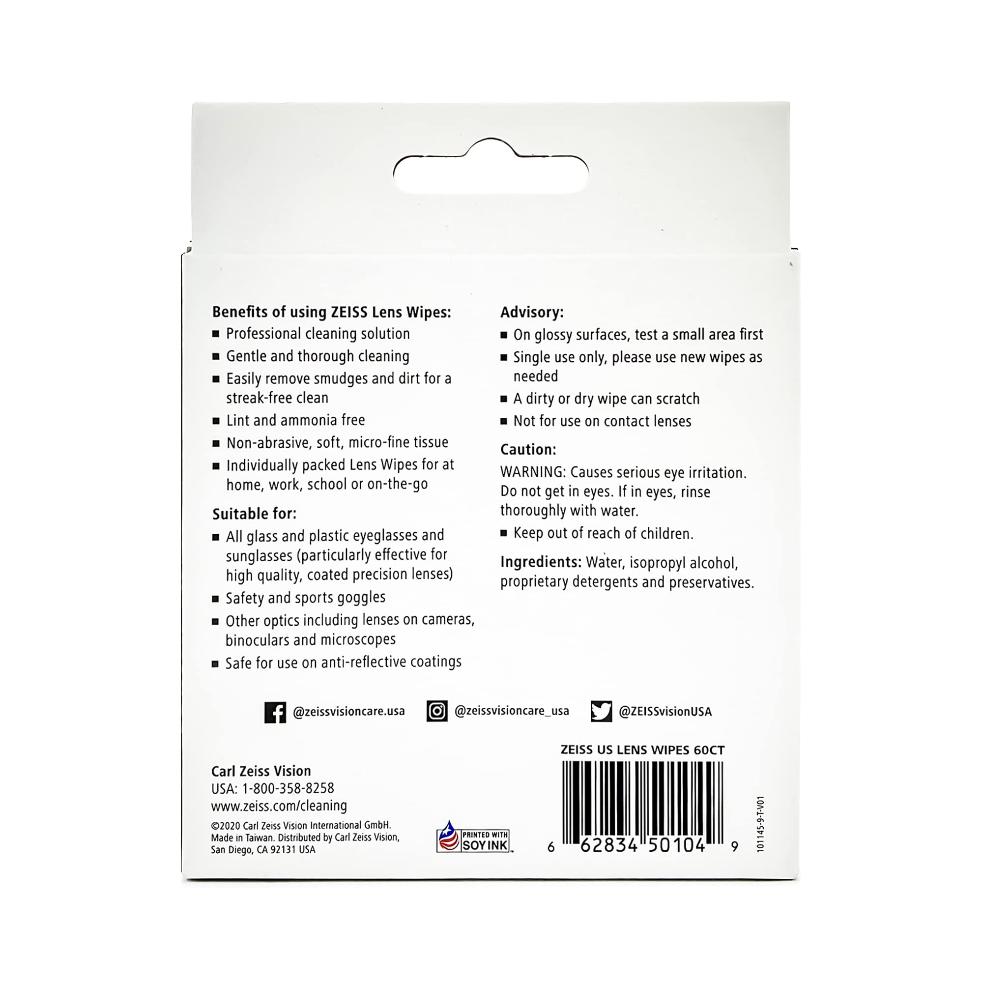 lingettes zeiss portables prise en main, nettoyage sûr à tout moment