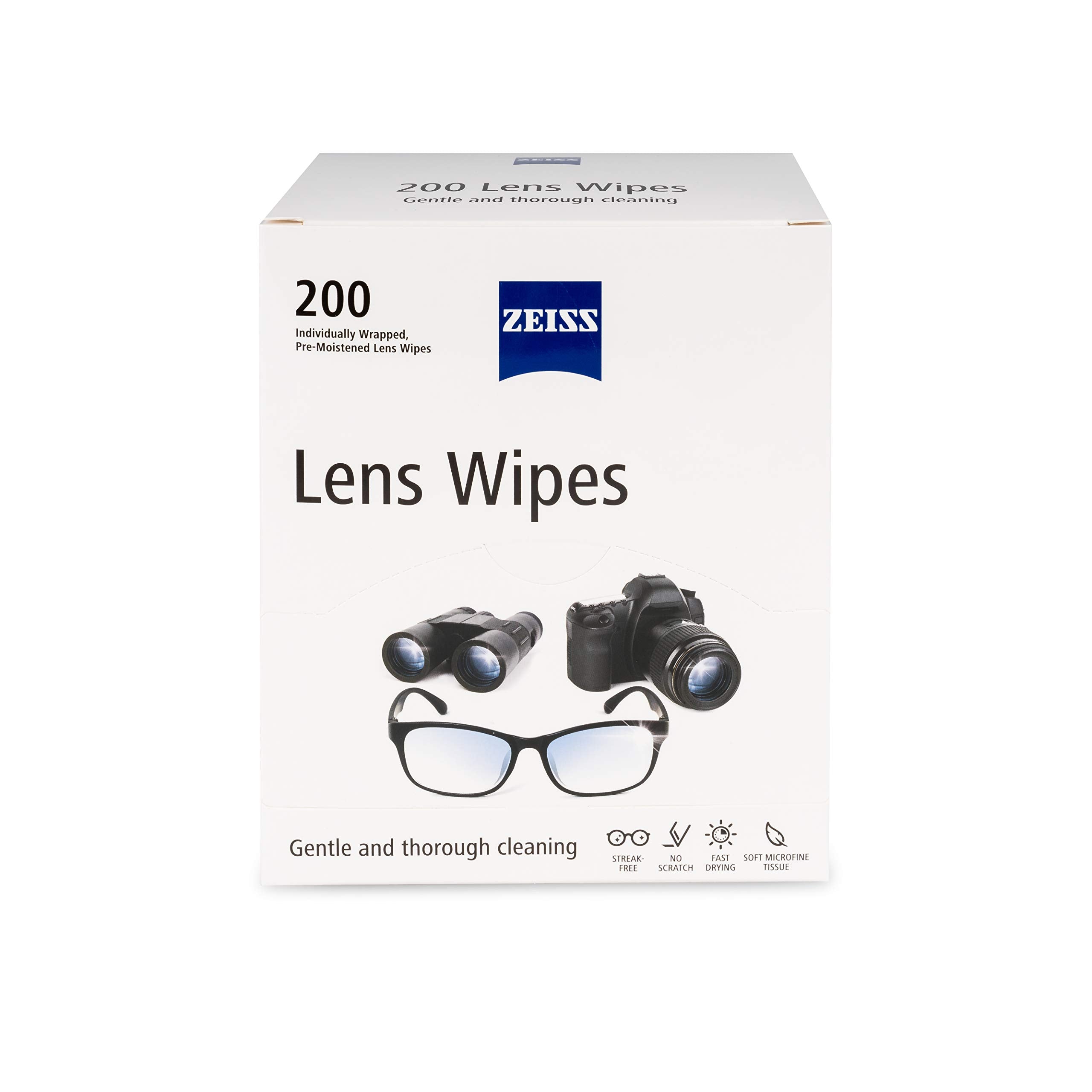 LINGETTES ZEISS préhumidifiées nettoyant lentilles, emballage individuel pratique pour le voyage