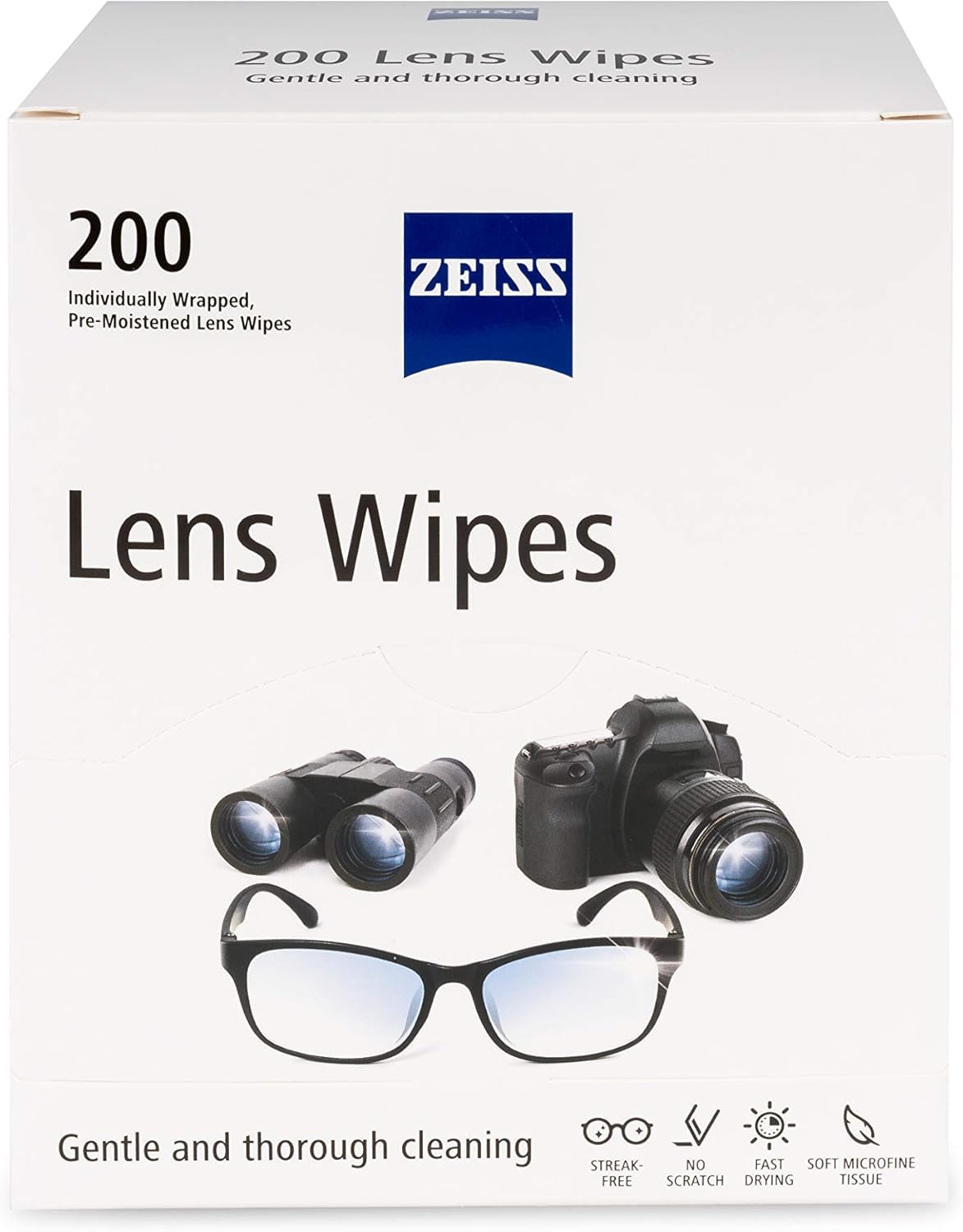 ZEISS lingettes prehumidifiees nettoyant les lentilles pour clarté sans traces