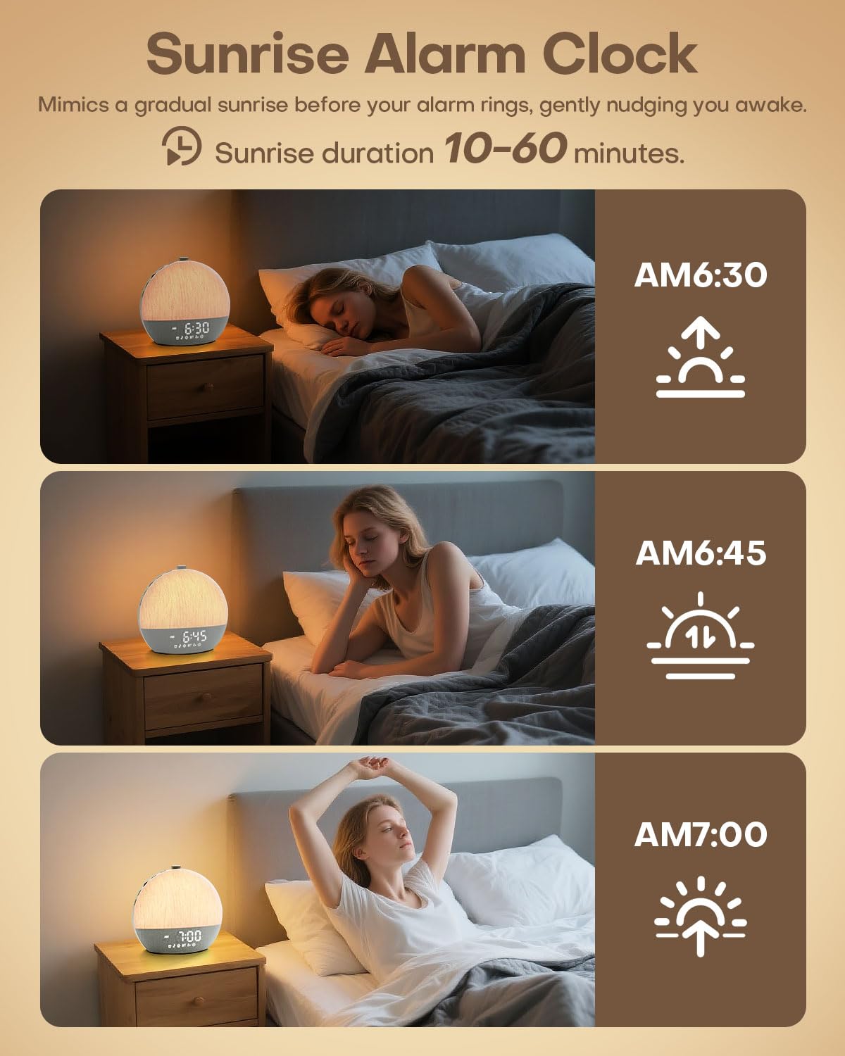 Zelaclock Enceinte Bluetooth : écoutez musique et sons relaxants sans fil.