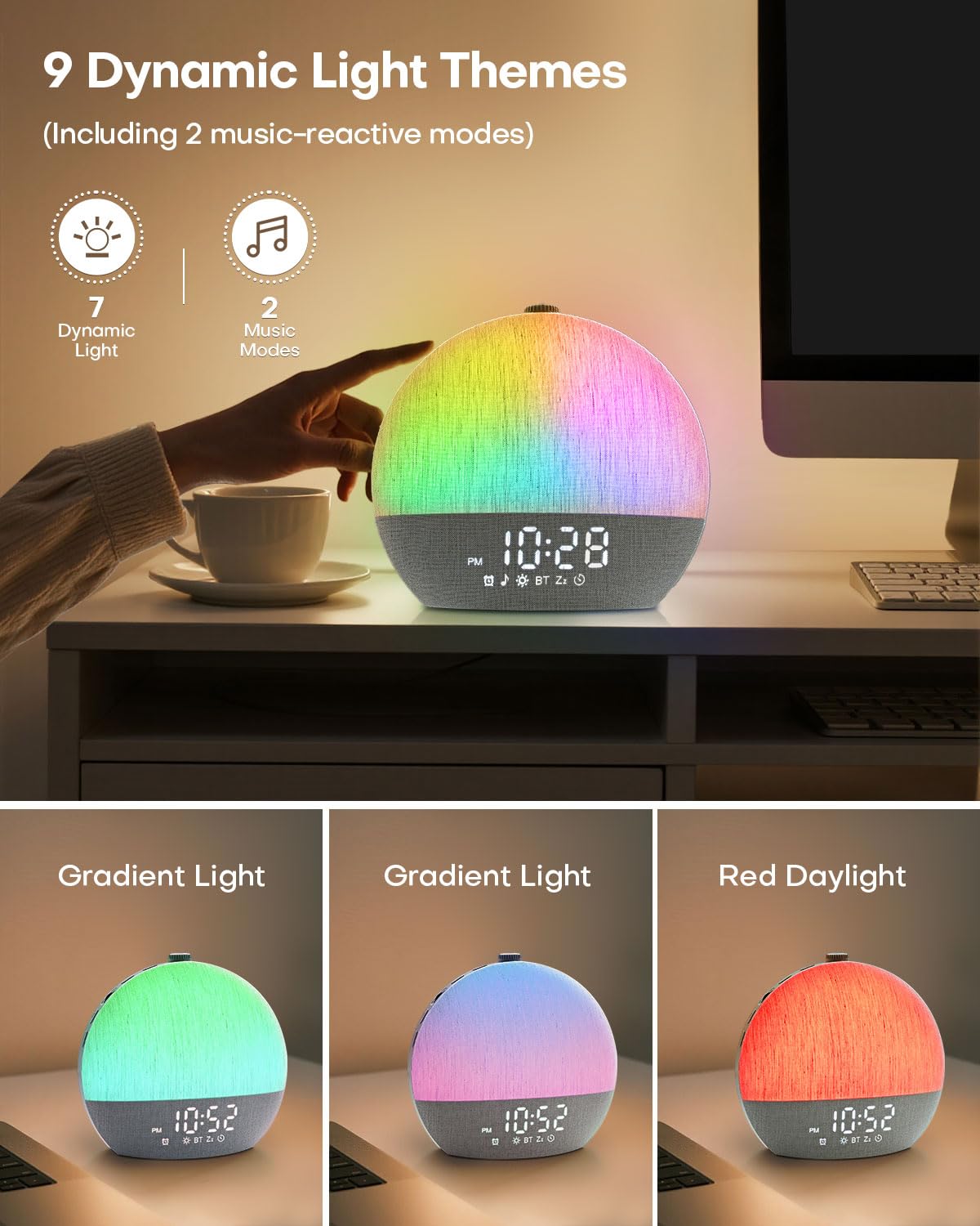 Zelaclock Mode Ambiance Bougie : éclairage chaleureux pour créer une atmosphère intime.