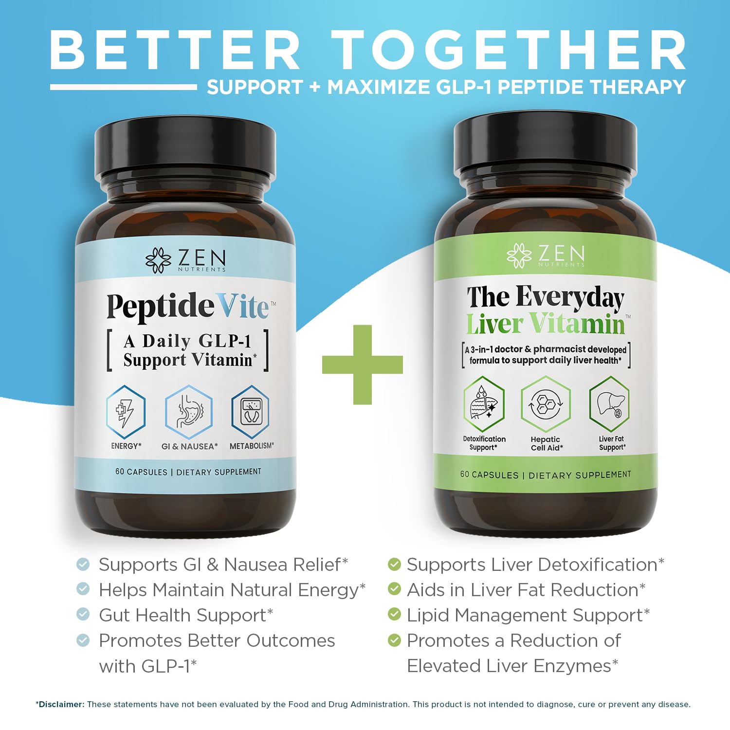 Zen Nutrients PeptideVite Emballage: emballage compact et pratique