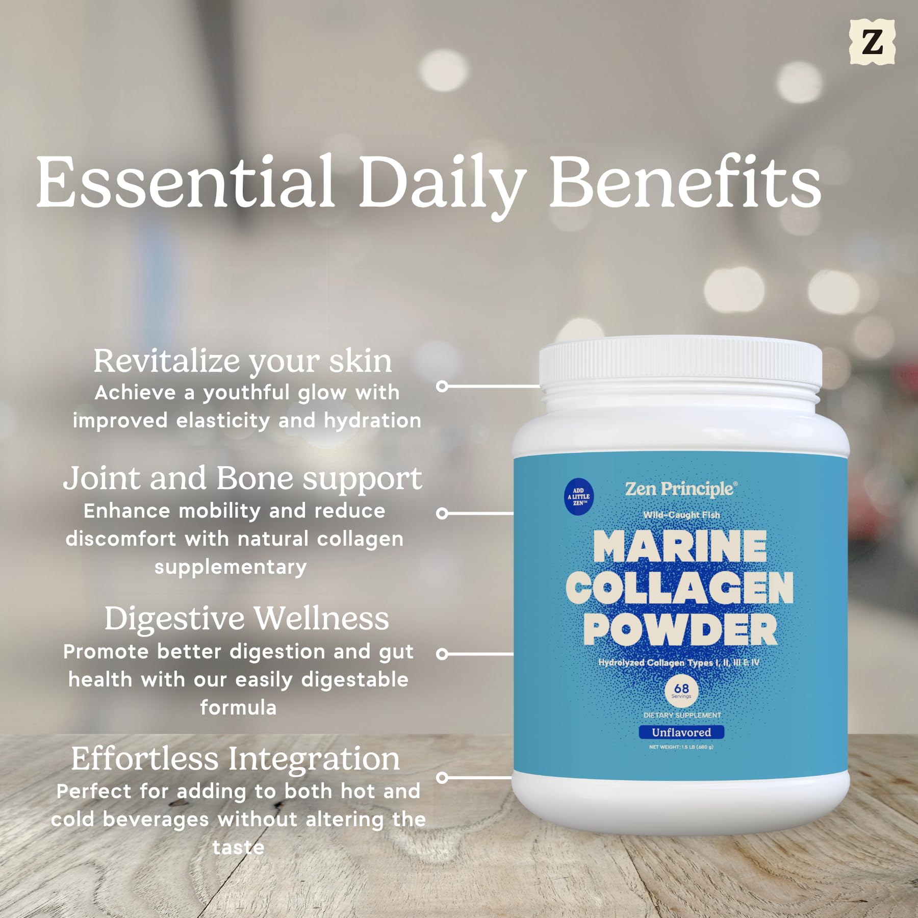 Usage polyvalent Zen Principle, parfait dans shakes, jus ou café.