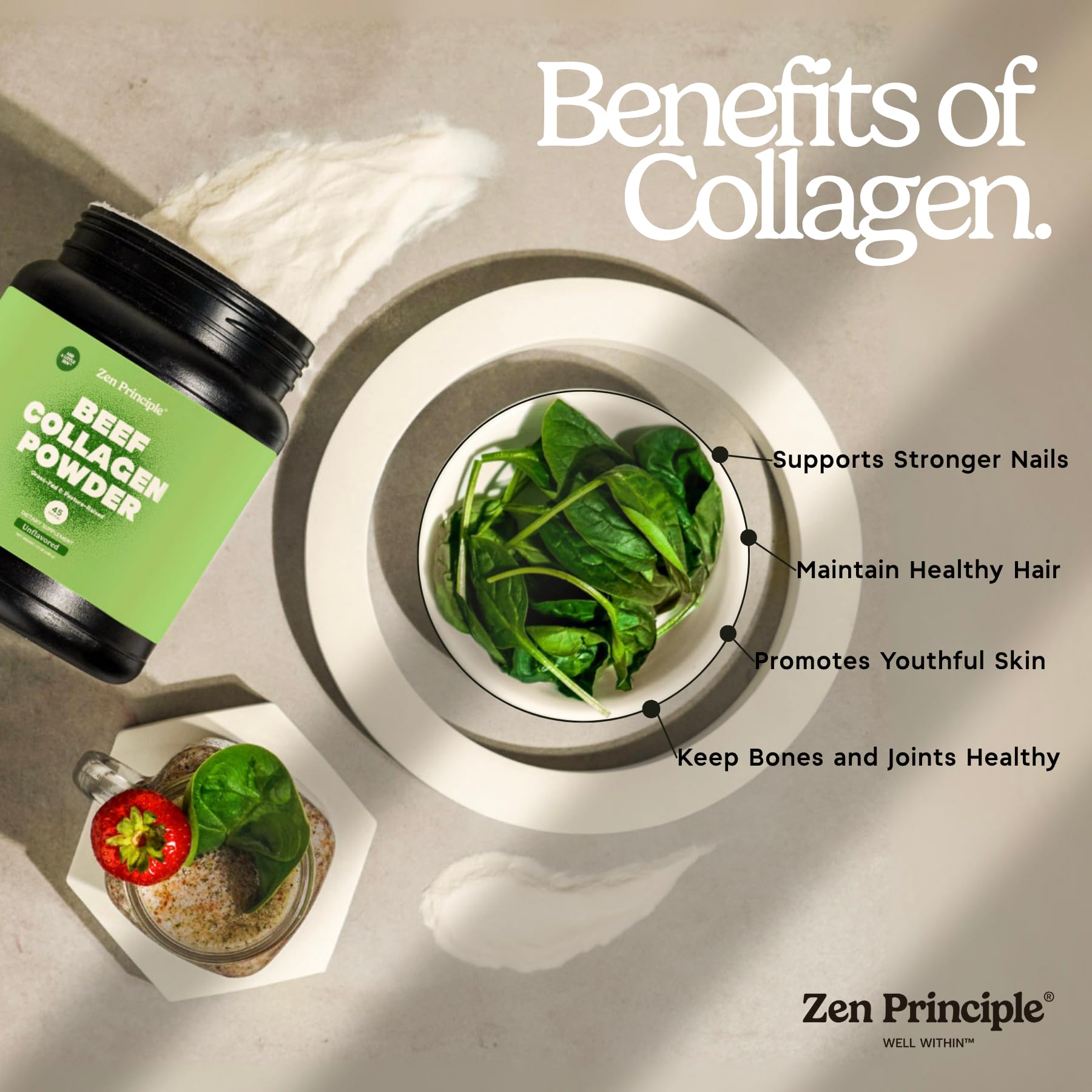Zen Principle collagene agglomere – soutien digestif grace a des acides amines.