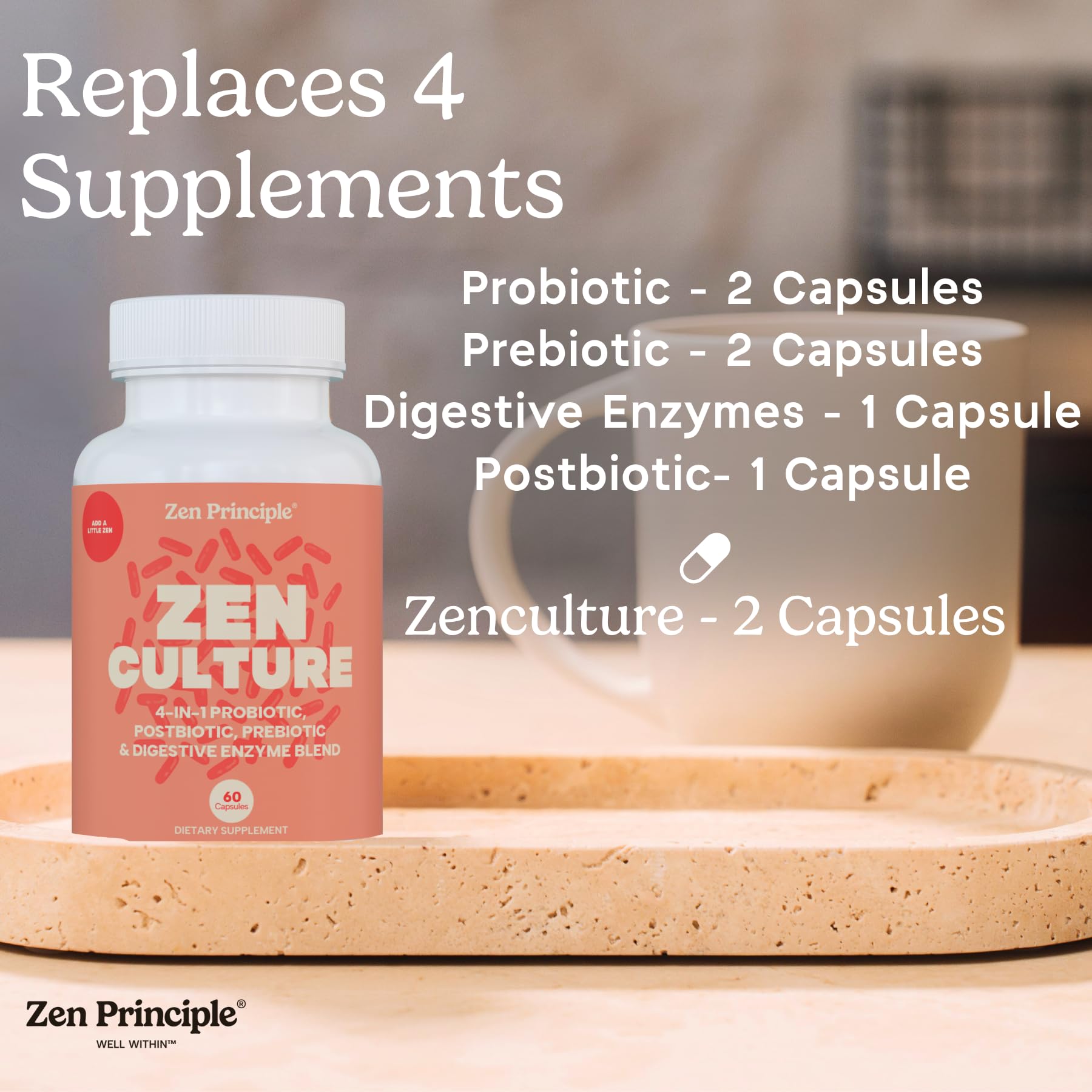 Zen Principle Zenculture : arôme naturel CoreBiome à l’ouverture.