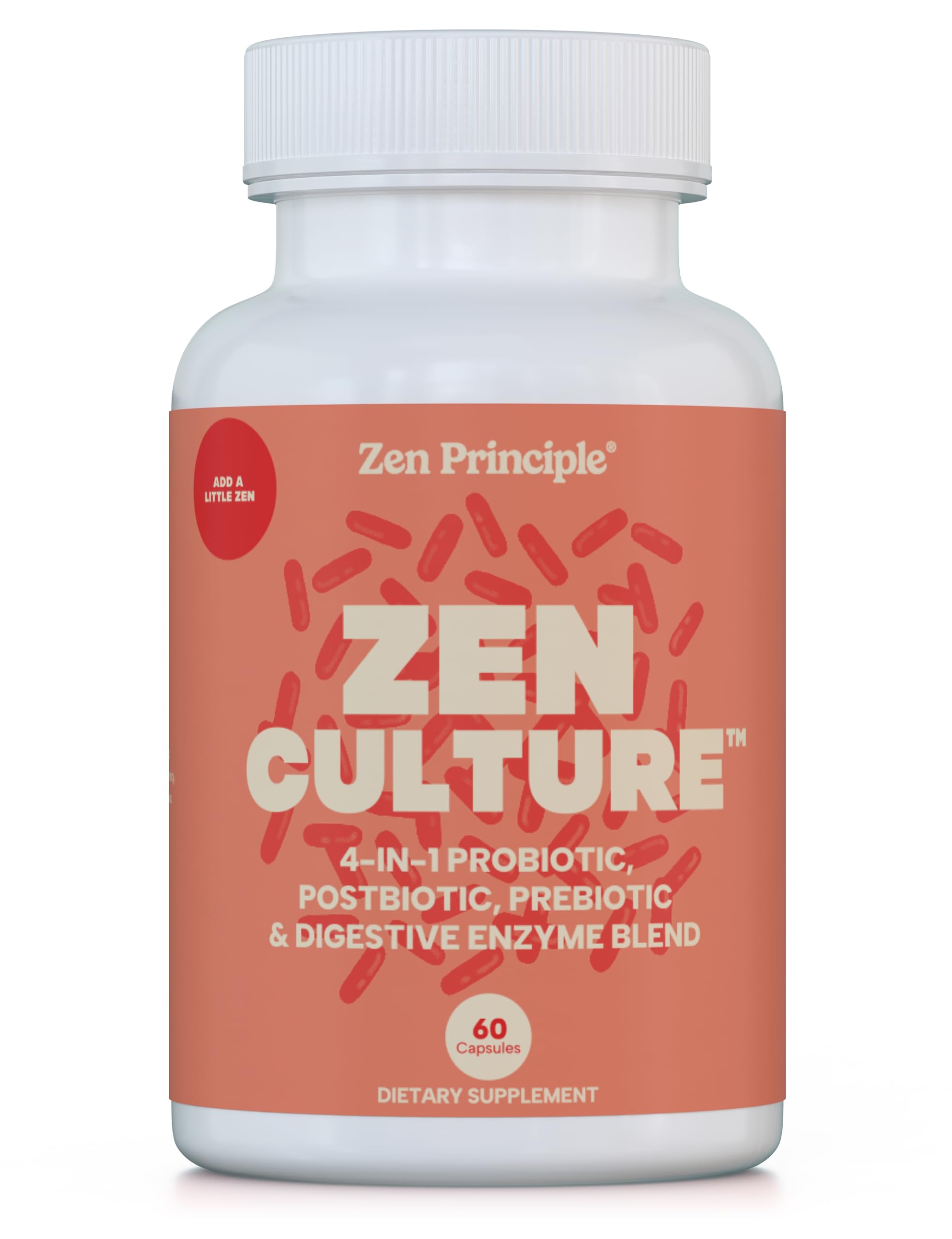 Zen Principle Zenculture : bouteille montrée, soutien digestif quotidien.