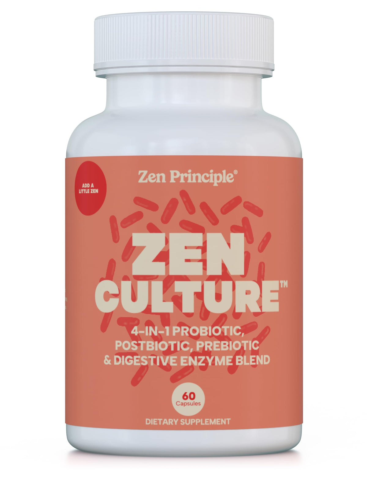 Zen Principle Zenculture : bouteille montrée, soutien digestif quotidien.