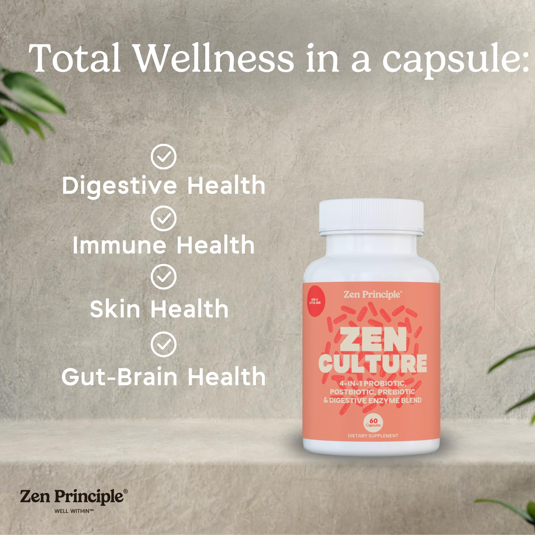 Zen Principle Zenculture : étiquette lisible et ingrédients clairement indiqués.