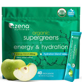 Emballage bio de Zena Nutrition présentant les super-aliments en sticks pratiques.