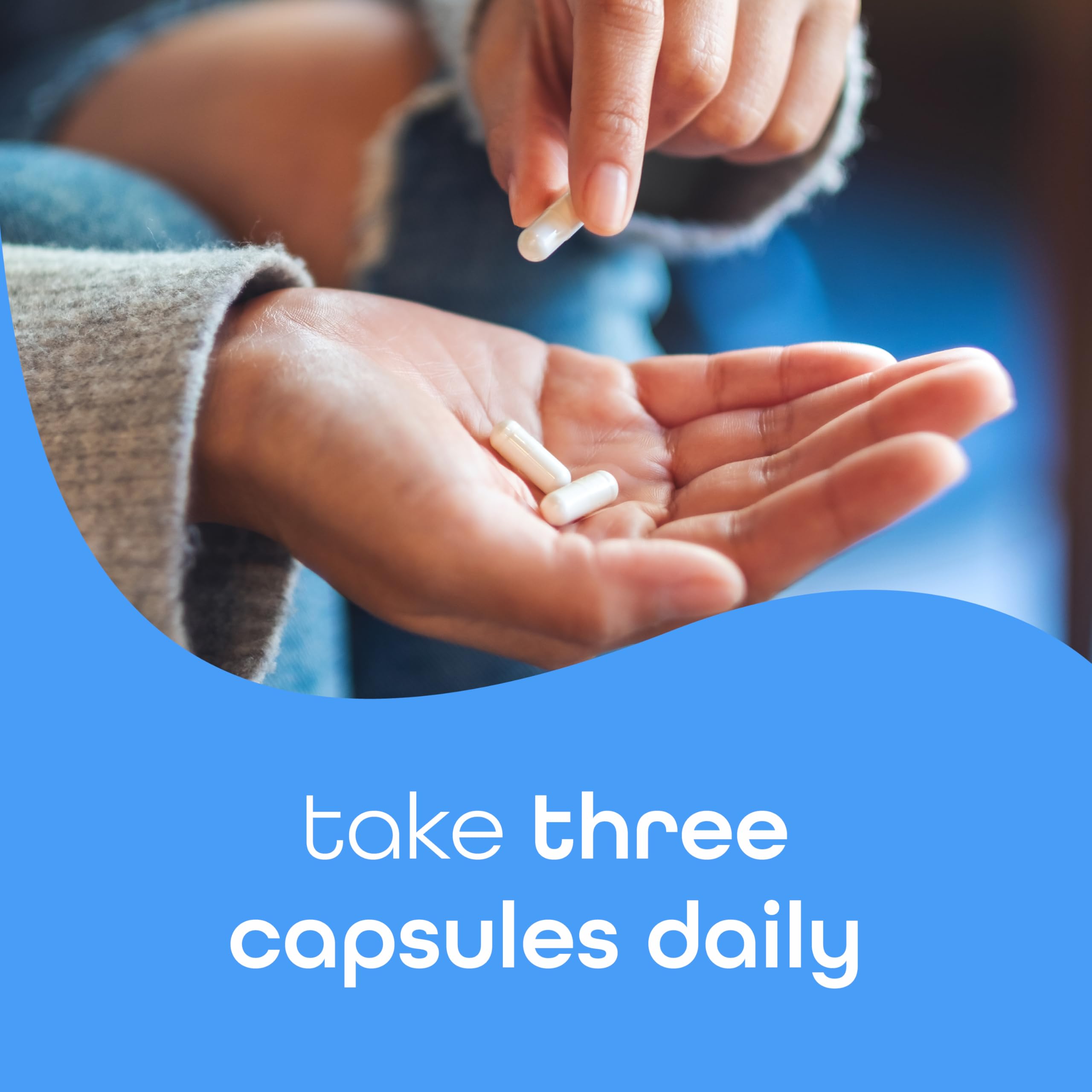 Prise quotidienne simple: trois capsules par jour