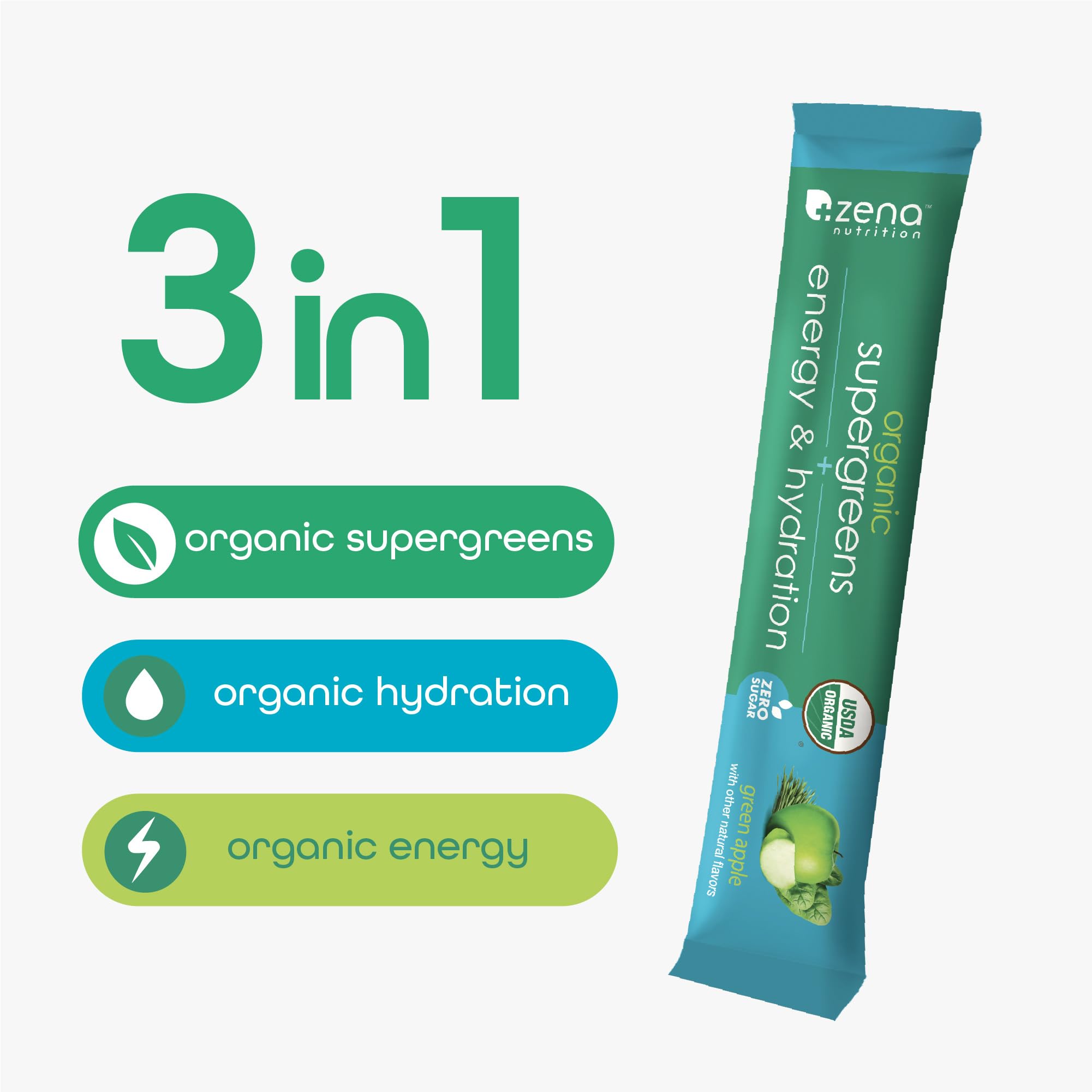 Sachet-dose unique Zena Nutrition pour démarrer facilement votre apport nutritionnel quotidien.
