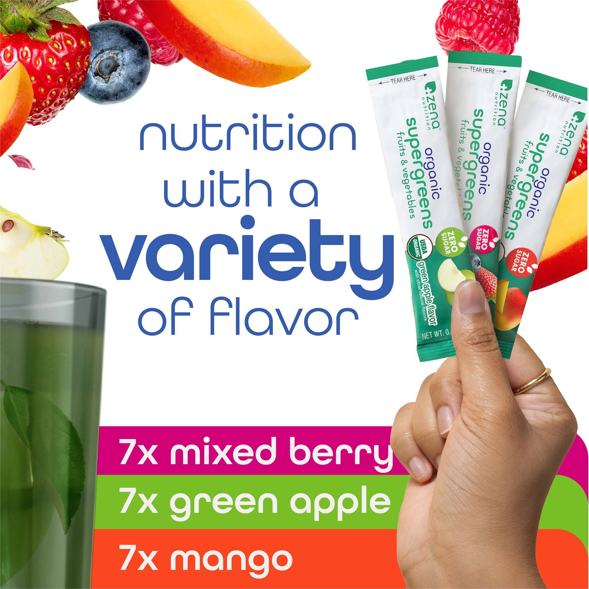 Saveurs variée fruits verts, pour varier les apports.