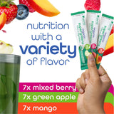 Saveurs variée fruits verts, pour varier les apports.