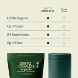 Texture poudre Zena Nutrition prête à être mélangée dans une cuillère